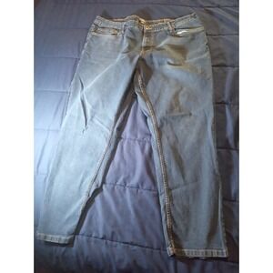 Chaps Men's Slim Straight‎ Fit Jeans Size 44x32 Dark Wash Denim